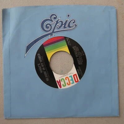 JERRY WALLACE WHAT'S HE DOIN' IN MY WORLD/IF YOU LEAVE ME TONIGHT VINYL 45 15-32 - Image 1 of 3