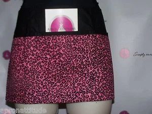 Black cheetah 3 pocket waist aprons server waitress waiter bistro apronattitudes - Bild 1 von 4