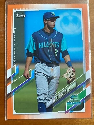 2021 Topps Pro Debut - Tyler Freeman #PD-79 (RC) Orange #'d /25 - Image 1 of 2
