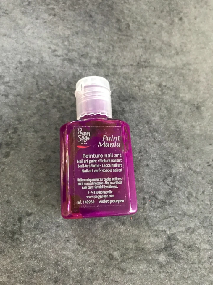 PEGGY SAGE Paint Mania Nail Painting Art Deco D Nails Purple Professional 20GR - Bild 1 von 1