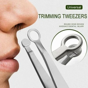 Best Universal Nose Hair Trimming Tweezer Steel Eyebrow Nose Hairs Cut= - Bild 1 von 12