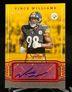 2019 Chronicles Signature Series Red #SS30 Vince Williams Steelers Auto /99 - Picture 1 of 2