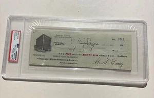 Cheque firmado por George Getty - padre de Paul Getty - losa certificada por ADN PSA - Imagen 1 de 4
