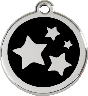 Etiqueta de perro Steel Red Dingo Stars ID negra púrpura azul verde amarillo naranja rojo rosa Foto 1 de 4