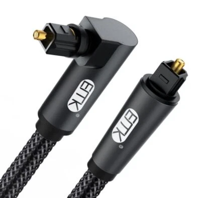 TOSLINK Rotatable Plug Fiber Optic Cable Male to Male 1m - Image 1 of 4