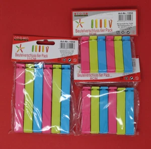 6 Stück Beutelverschluss Beutelclip Tütenclips Verschlussclips 6 cm 8 cm 11 cm - Bild 1 von 5