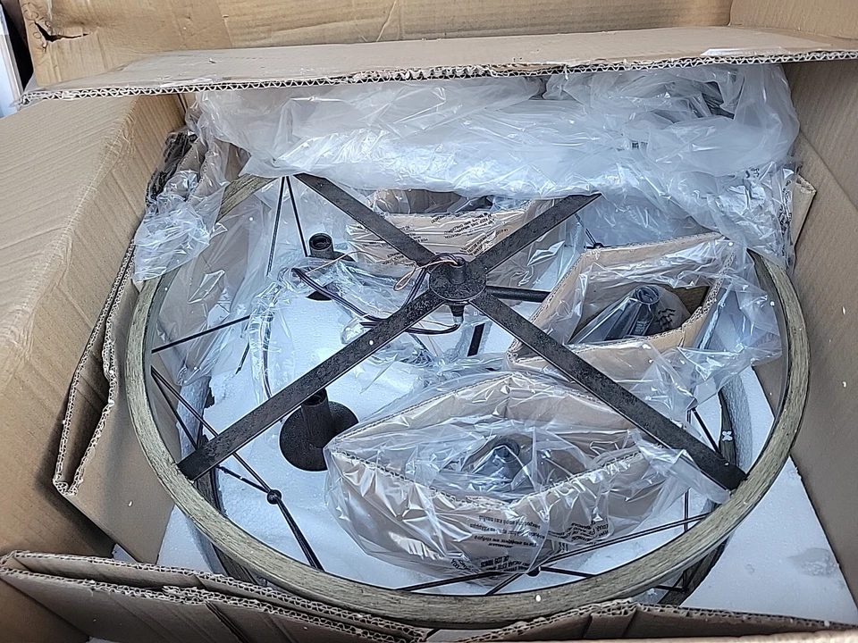 ⚡️Colgante de cinco luces Cal Lighting Modica - 22 pulgadas de ancho 👉No incluye bombillas👈 Foto 1 de 4