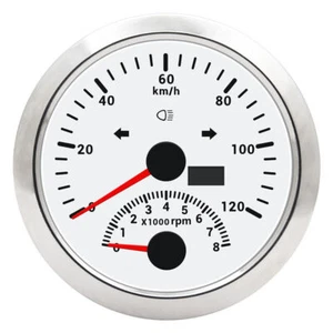110mm GPS Speedometer Speed Gauge 120km/h 8000RPM For Car Boat - Picture 1 of 14