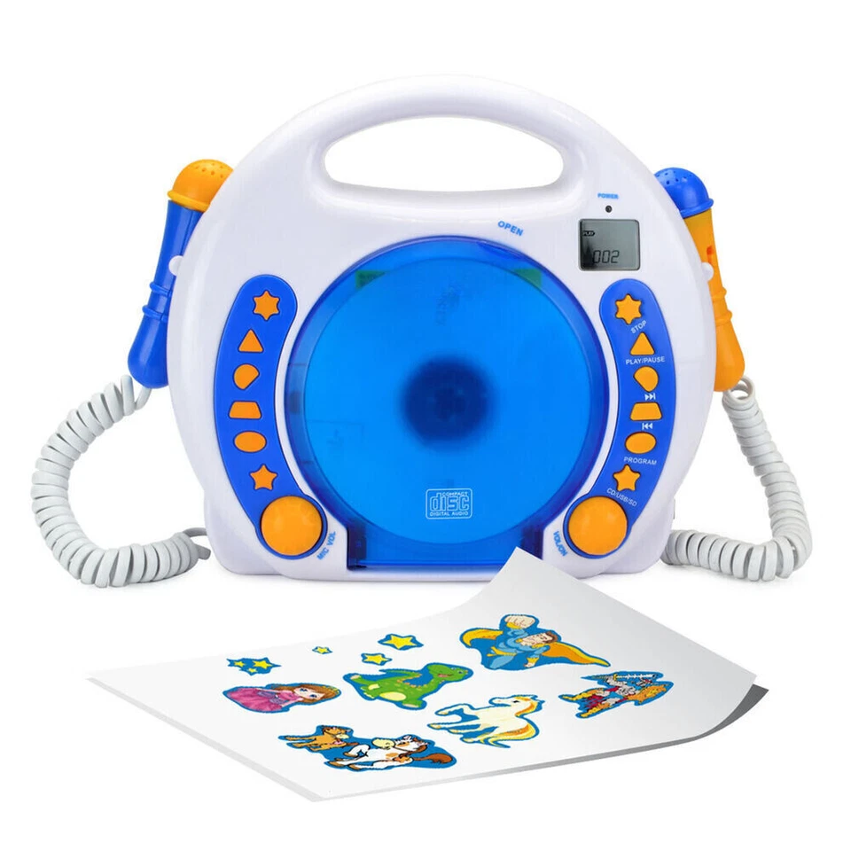 X4-TECH Bobby Joey Kinder CD-Player mit Mikrofon - Blau