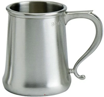 Pewterware 1 pint Tankard Tapered Shape Satin Finish Beer Mug Engravable - Image 1 of 2