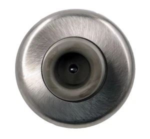 CONCAVE WROUGHT WALL STOP DOOR BUMPER STAINLESS STEEL 2-1/2" - Picture 1 of 5