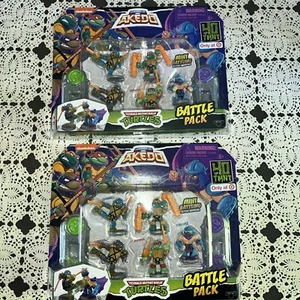 2 TMNT Legends of Akedo Mini Battling Action Figures Battle Pack - Picture 1 of 1