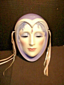 Mystic Lady Mask About Face Clay Art Moon & Star w/ Crystal Lavender