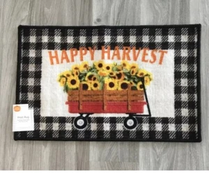 Alfombra Perfect Harvest “Happy Harvest” Otoño Acción de Gracias Ligera 17”x27” - Imagen 1 de 6