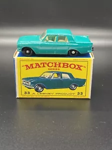 Matchbox Lesney #33 Ford Zephyr con scatola originale tipo E nuovo con scatola - Foto 1 di 8
