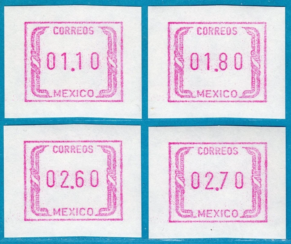 Sello de cajero automático México Eagle 1994 papel blanco - juego 1.10/1.80/2.60/2.70 MNH Frama CVP Foto 1 de 1