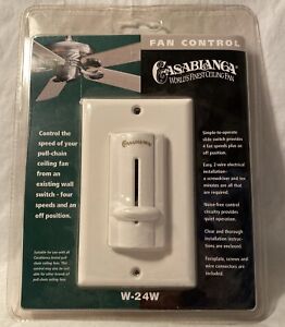 Casablanca Ceiling Fan Speed Control White Wall Switch W-24W Factory Sealed