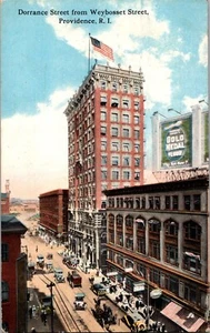 Postkarte Dorrance Straße von Weybosset Providence RI Goldmedaille Mehlschild - Bild 1 von 2