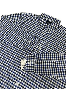 Stafford Dress Shirt Mens 2XL Wrinkle Free Oxford Fitted Long Sleeve Button Down - Picture 1 of 10