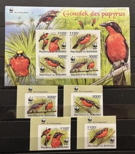 Burundi - WWF / Birds - Imperf. stamps - with Corners ! - MNH** - CB7 - Picture 1 of 1