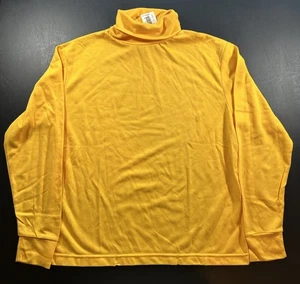 Neu mit Etikett Vintage Sport Carriage Court Rollkragen T-Shirt Herren L Baumwolle gelb Sears - Bild 1 von 6