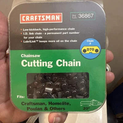 "Cadena de motosierra Craftsman Oregon 71-36867 D70 20"" NUEVA SELLADA Hecha en EE. UU. Foto 1 de 4