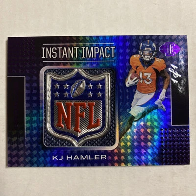 2020 Illusions Instant Impact Purple K J Hamler NFL Shield Patch 1/1 SSP S2 - Image 1 of 2
