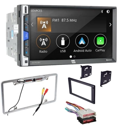 XDCPA10BT Apple Carplay 7" Car Stereo AM/FM Radio For 1987-1993 Ford Mustang - Image 1 of 4