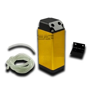 NRG ALUMINUM SQUARE ENGINE VALVE OIL CATCH RESERVOIR BREATHER TANK/CAN KIT GOLD - Picture 1 of 1