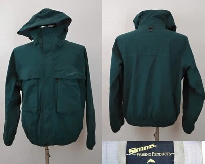 Vintage Simms Gore-tex Dry Coat Men's M Green Waterproof #Z4395 - Image 1 of 4