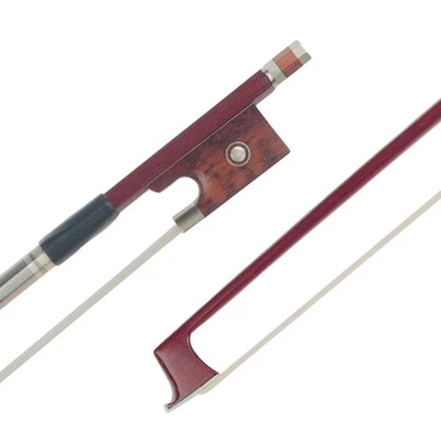 Brazilwood Violin Bow 4/4 W/ Snakewood Frog White Horsehair Well Balance - Image 1 of 4