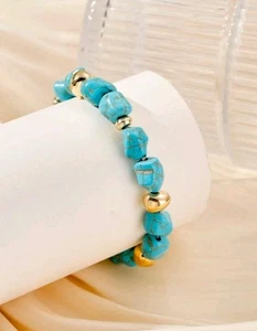 Pulsera Bohemia Turquesa Hecha a Mano con Cuentas, Diseño de Nicho, Clásica - Imagen 1 de 5