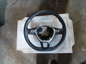 VOLKSWAGEN POLO 6R 05/2010-09/2017 STEERING WHEEL TRAPEZIUM CENTRE LEATHER - Picture 1 of 12