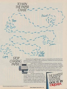 Okidata Doc-It Document Processor 1993 Vintage Print Ad Silver Sprint MD u - Picture 1 of 4