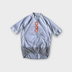 POC Men's Med Essential Logo Road Cycling Jersey Hydrogen White/Granite Gray - Imagen 1 de 7