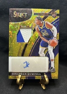 Parche de novato Panini Select Jonathan Kuminga 2021-22 discoteca automática dorado 8/10 guerrero - Imagen 1 de 9
