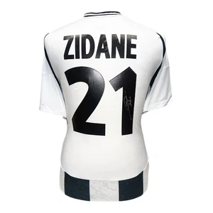 ZINEDINE ZIDANE SIGNED JUVENTUS FOOTBALL SHIRT SEE PROOF EXCLUSIVE TO ALLSTARS - Picture 1 of 4
