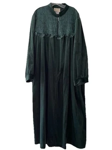 Vintage!Amanda Stewart Cozy Wear Size 3X Velvet Pullover Zip Up Robe House Coat - Picture 1 of 8
