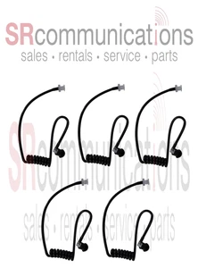 QTY 5 Surveillance Acoustic Replacement headset Tube Black Motorola Earpiece - Picture 1 of 1