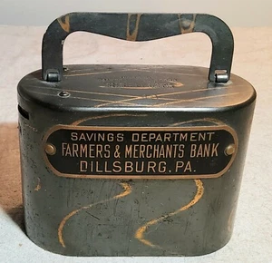 ANTIQUE SAVINGS DEPARTMENT FARMERS & MERCHANTS BANK DILLSBURG, PENNSYLVANIA BANK - Picture 1 of 12