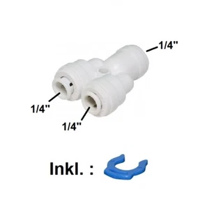 Y-VERBINDER 1/4'' Schlauch Wasserfilter Umkehr Osmose Gehäuse Filter Druckpumpe - Bild 1 von 3