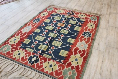 Vintage Handmade Turkish Oushak Kilim - Image 1 of 4