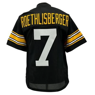 Camiseta Ben Roethlisberger Número Antiguo Negra Pittsburgh | S-5XL Cosida Foto 1 de 4