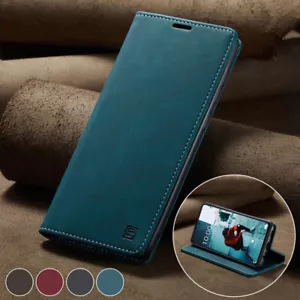 Funda tipo billetera de cuero magnética para tarjeta cubierta abatible para Samsung A12/A22/A32/A42/A52/A72 - Imagen 1 de 32