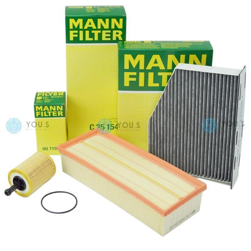 Mann Filtre Kit Huile Air Filtre D'Habitacle pour VW Caddy III 1.9 Tdi 2.0 Tdi - Photo 1/1