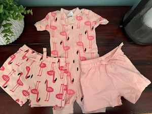 Baby HANNA ANDERSSON Size 60 3-6m Flamingo Sleeper with 2 Pairs of Shorts! - Picture 1 of 4