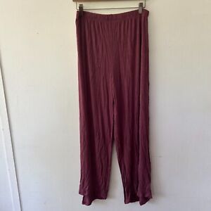 Bali Lounge Pants Womens Large Purple Elastic Waist Cozy Pull On