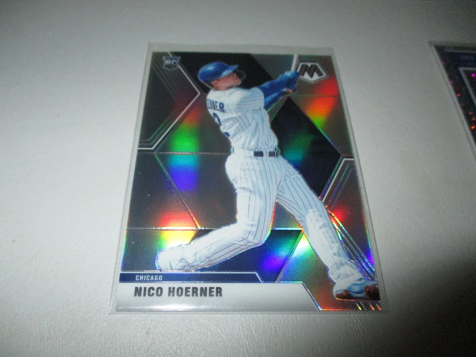 Nico Hoerner 2020 Panini Mosaic Silver Prizm RC #17 - Image 1 of 1