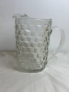 Vintage Colony Whitehall Clear Cube 52 Oz Pitcher With Ice Lip. - Picture 1 of 6