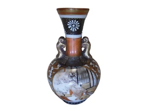 Schöne Mini Satsuma Vase handbemalt - Bild 1 von 12
